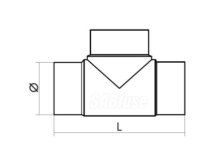 ТРОЙНИК ЛИТОЙ ДЛИННЫЙ 90° TEE PE100 PN16 D63 ТРОЙНИК ЛИТОЙ ДЛИННЫЙ 90° TEE PE100 PN16 D63